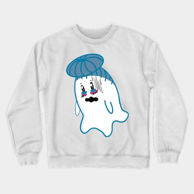 Little Ghost Watery Crewneck Sweatshirt by nathalieaynie